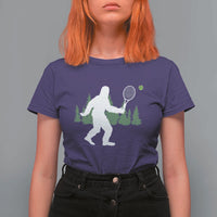 Funny Sasquatch Tennis Player T Shirt For Women Folklore Cryptid Gift - Wonder Print Shop