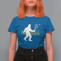 Funny Sasquatch Tennis Player T Shirt For Women Folklore Cryptid Gift - Wonder Print Shop