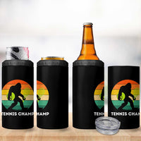 Vintage Retro Bigfoot Tennis Player Gift 4 in 1 Can Cooler Tumbler Tennis Champ - Wonder Print Shop