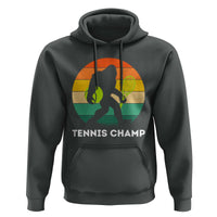 Vintage Retro Bigfoot Tennis Player Gift Hoodie Tennis Champ - Wonder Print Shop