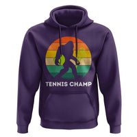 Vintage Retro Bigfoot Tennis Player Gift Hoodie Tennis Champ - Wonder Print Shop