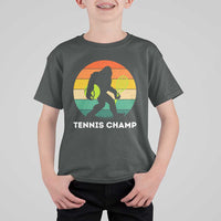 Vintage Retro Bigfoot Tennis Player Gift T Shirt For Kid Tennis Champ - Wonder Print Shop