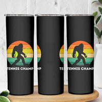 Vintage Retro Bigfoot Tennis Player Gift Skinny Tumbler Tennis Champ - Wonder Print Shop
