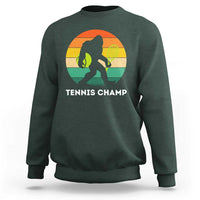 Vintage Retro Bigfoot Tennis Player Gift Sweatshirt Tennis Champ - Wonder Print Shop