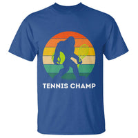 Vintage Retro Bigfoot Tennis Player Gift T Shirt Tennis Champ - Wonder Print Shop