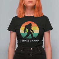 Vintage Retro Bigfoot Tennis Player Gift T Shirt For Women Tennis Champ - Wonder Print Shop