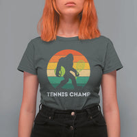 Vintage Retro Bigfoot Tennis Player Gift T Shirt For Women Tennis Champ - Wonder Print Shop