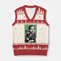Rosa Parks Quote V-Neck Knit Sweater Vest Never Be Fearful When It Is Right