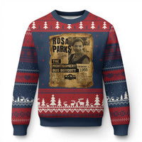 Vintage Rosa Parks Ugly Christmas Sweater Groovy Black History Month