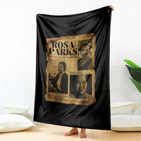 Vintage Rosa Parks Throw Blanket Women Empowerment Inspirational Quote