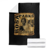 Rosa Parks Change The World Quote Throw Blanket Black Women Leader