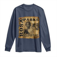 Rosa Parks Change The World Quote Long Sleeve Shirt Black Women Leader
