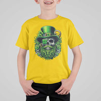 Irish Leprechaun Skull T Shirt For Kid St Patricks Day Party Gift