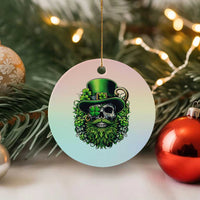 Irish Leprechaun Skull Ceramic Ornament St Patricks Day Party Gift
