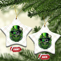 Irish Leprechaun Skull Ceramic Ornament St Patricks Day Party Gift