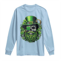 Irish Leprechaun Skull Long Sleeve Shirt St Patricks Day Party Gift