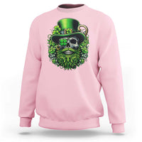 Irish Leprechaun Skull Sweatshirt St Patricks Day Party Gift