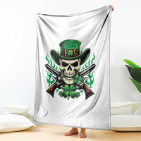 Irish Cowboy Skeleton Throw Blanket St Patricks Day Party Gift