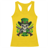 Irish Cowboy Skeleton Racerback Tank Top St Patricks Day Party Gift