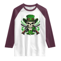 Irish Cowboy Skeleton Raglan Shirt St Patricks Day Party Gift
