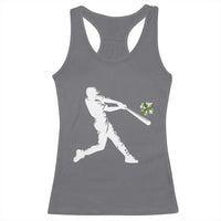St Patricks Day Baseball Batter Racerback Tank Top Irish Sports Gift