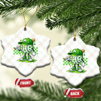 St Patricks Day Shamrock Baseball Player Gift Ceramic Ornament