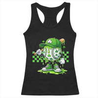 St Patricks Day Shamrock Baseball Player Gift Racerback Tank Top