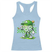 St Patricks Day Shamrock Baseball Player Gift Racerback Tank Top