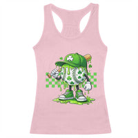 St Patricks Day Shamrock Baseball Player Gift Racerback Tank Top