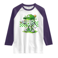 St Patricks Day Shamrock Baseball Player Gift Raglan Shirt