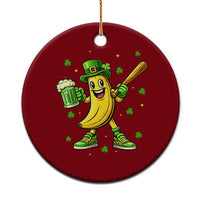 Funny Banana Baseball Player Gift Ceramic Ornament St Patricks Day