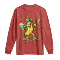 Funny Banana Baseball Player Gift Long Sleeve Shirt St Patricks Day