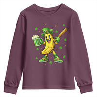 Funny Banana Baseball Player Gift Youth Sweatshirt St Patricks Day