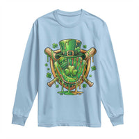 Slimy Shamrock Baseball Glove Long Sleeve Shirt St Patricks Day Gift