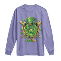 Slimy Shamrock Baseball Glove Long Sleeve Shirt St Patricks Day Gift