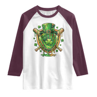 Slimy Shamrock Baseball Glove Raglan Shirt St Patricks Day Gift