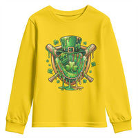 Slimy Shamrock Baseball Glove Youth Sweatshirt St Patricks Day Gift