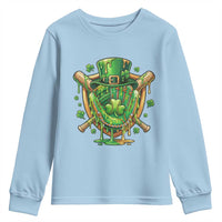 Slimy Shamrock Baseball Glove Youth Sweatshirt St Patricks Day Gift
