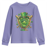Slimy Shamrock Baseball Glove Youth Sweatshirt St Patricks Day Gift