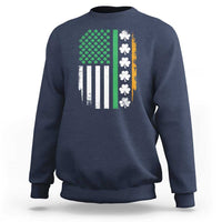 USA Flag With Shamrocks Sweatshirt St Patricks Day Gift