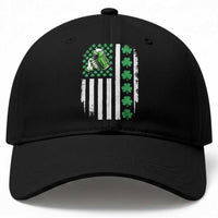 Irish Patriotic USA Flag With Shamrocks Gift Baseball Cap