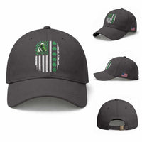 Irish Patriotic USA Flag With Shamrocks Gift Baseball Cap