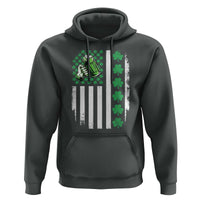 Irish Patriotic USA Flag With Shamrocks Gift Hoodie