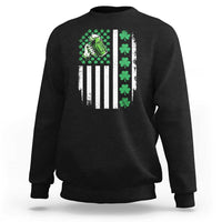 Irish Patriotic USA Flag With Shamrocks Gift Sweatshirt