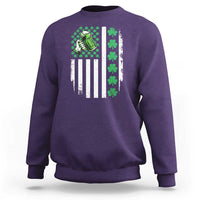 Irish Patriotic USA Flag With Shamrocks Gift Sweatshirt