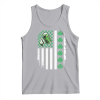 Irish Patriotic USA Flag With Shamrocks Gift Tank Top