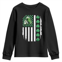 Irish Patriotic USA Flag With Shamrocks Gift Youth Sweatshirt