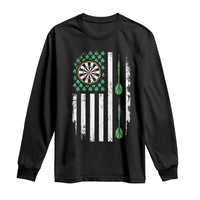 Irish American Darts Shamrock Flag Gift Long Sleeve Shirt