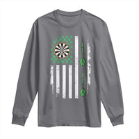 Irish American Darts Shamrock Flag Gift Long Sleeve Shirt