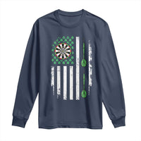 Irish American Darts Shamrock Flag Gift Long Sleeve Shirt